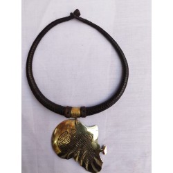 Collier en cuir -Bronze